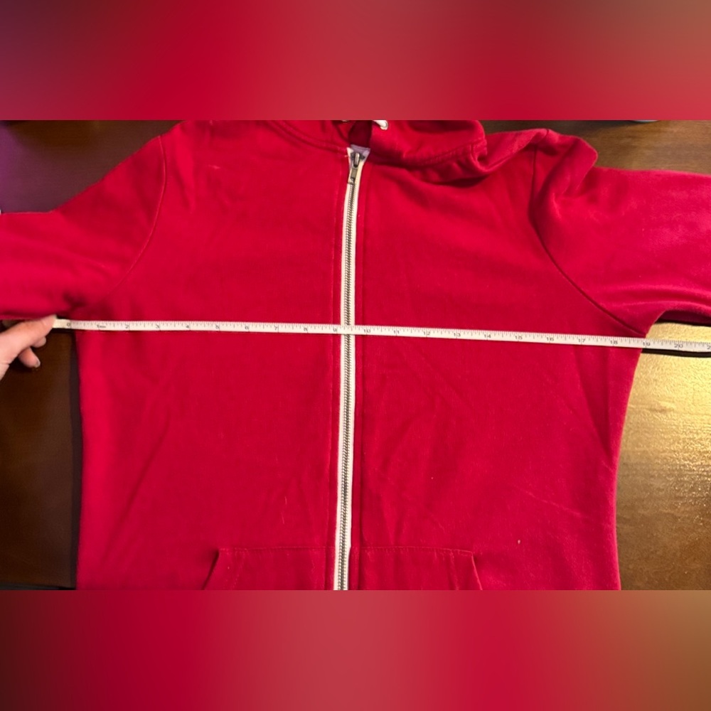 Zine Clothing Red Zip-Up Hoodie - Picture 4 of 5
